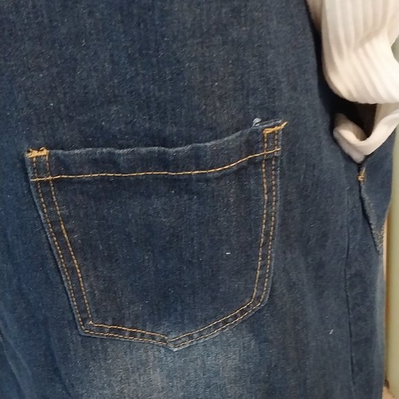 2945 Size Large Blue Jean Appliqued Jumper, 100% Cotton - Picture 11 of 12